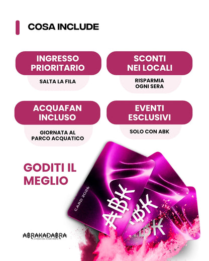 ABK Card 2026 — La tua estate in Riviera