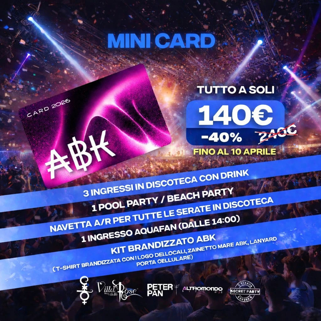 ABK Mini Card 2026 — L'estate inizia adesso